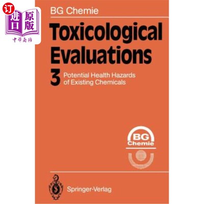海外直订Toxicological Evaluations 毒理学评价