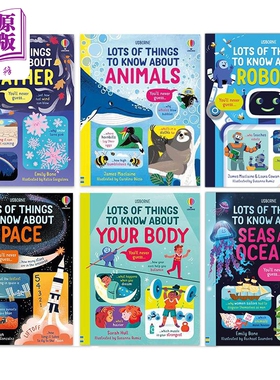 尤斯伯恩 Lots of Things to Know 你所需要知道的那些事 关于机器人动物海洋太空 英文原版 儿童知识科普绘本【中商原版】