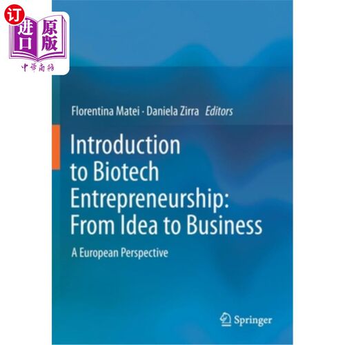 海外直订医药图书Introduction to Biotech Entrepreneurship: From Idea to Business: A European Pers 生物技术创业导论: