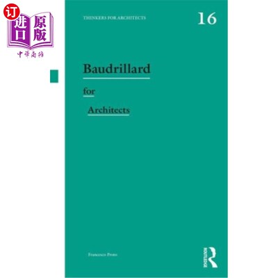 海外直订Baudrillard for Architects 建筑师鲍德里亚