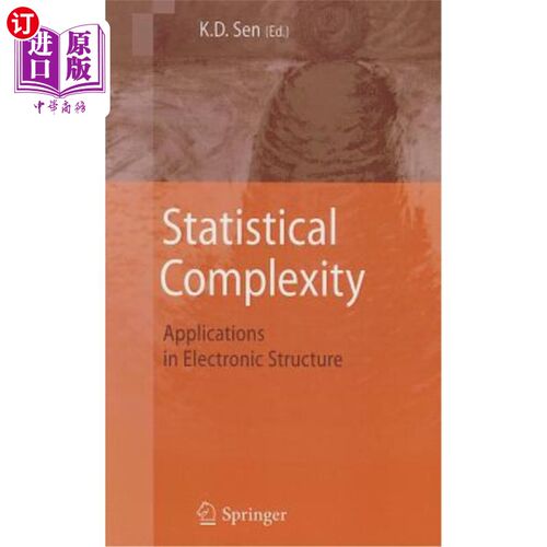 海外直订Statistical Complexity: Applications in Electronic Structure 统计复杂性：在电子结构中的应用