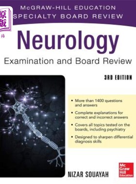 海外直订医药图书Neurology Examination and Board Review, Third Edition: McGraw-Hill Education Spe 神经学考试和委员会
