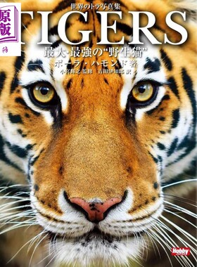 老虎 世界上大的猫科动物 日文原版 进口艺术 世界のトラ写真集 TIGERS 野生猫 【中商原版】