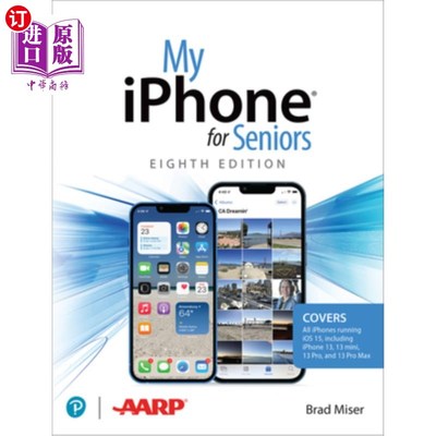 海外直订My iPhone for Seniors (Covers All iPhone Running IOS 15, Including the New Serie 我的老年人iPhon