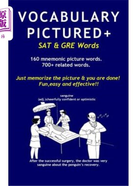 海外直订Vocabulary Pictured+: SAT & GRE Words 图片词汇+：SAT和GRE词汇
