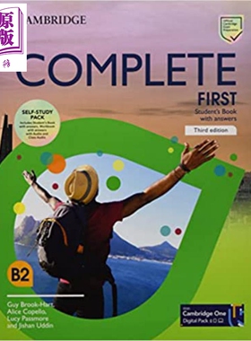 剑桥Complete First Third Edition Self-study Pack FCE考试 B2自学套装 学生用书练习册有答案配音频【中商原版】