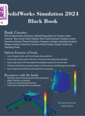 海外直订SolidWorks Simulation 2024 Black Book SolidWorks仿真2024黑皮书
