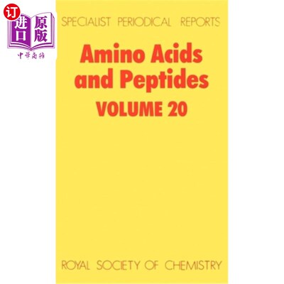 海外直订Amino Acids and Peptides: Volume 20 氨基酸和多肽：第20卷