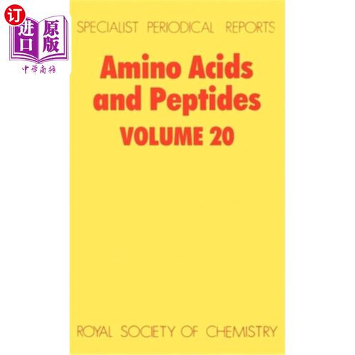 海外直订Amino Acids and Peptides: Volume 20 氨基酸和多肽：第20卷
