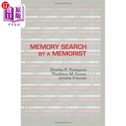 海外直订Memory Search By A Memorist 记忆器搜索记忆