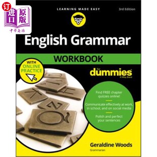 海外直订English Grammar Workbook for Dummies with Online Practice 傻瓜英语语法练习册在线练习