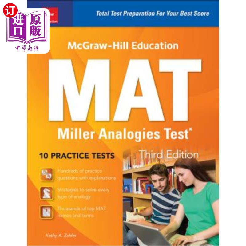 海外直订McGraw-Hill Education Mat Miller Analogies Test, Third Edition 麦格劳-希尔教育Mat-Miller类比测试，第三版