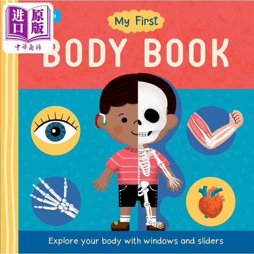 我的小小身体 My First Body Book 英文原版 儿童纸板书早教认知识物 绘本图画书 精品绘本 亲子读物 学龄前童书【中商原版】