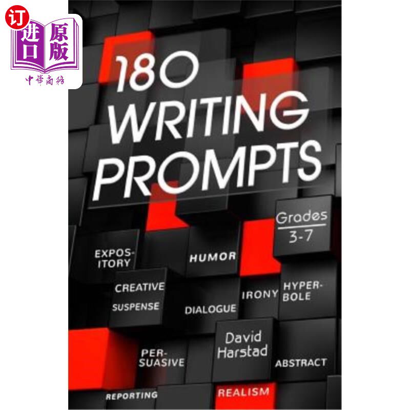 海外直订180 Writing Prompts: For Parents & Teachers (Grades 3-7) 180个写作提示：面向家长和老师（3-7年级）