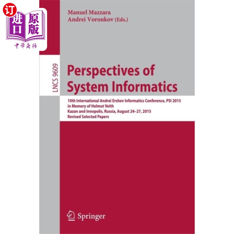 海外直订Perspectives of System Informatics 系统信息学的展望