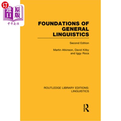 海外直订Foundations of General Linguistics (Rle Linguistics A: General Linguistics) 普通语言学基础(RLE语言学A:普通