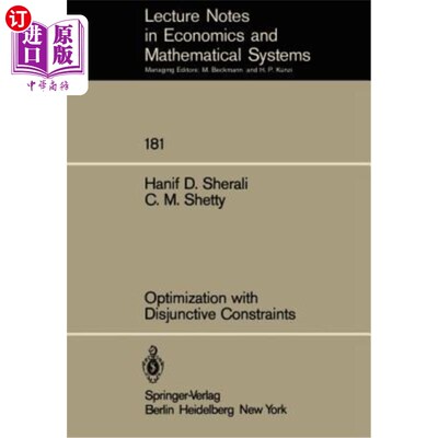 海外直订Optimization with Disjunctive Constraints 析取约束优化