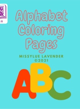 海外直订Large Alphabets Coloring Book: Floral Patterned ABC's for 5-10 大字母着色书：花图案ABC的5-10