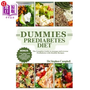 海外直订医药图书Dummies prediabetes diet: The Complete Guide to manage and reverse Prediabetes w 假人糖尿病前期饮食