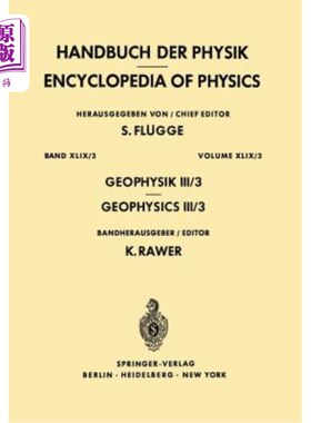 海外直订Geophysics III/Geophysik III: Part III/Teil III 地球物理学III/地球物理学III：第三部分/第三部分