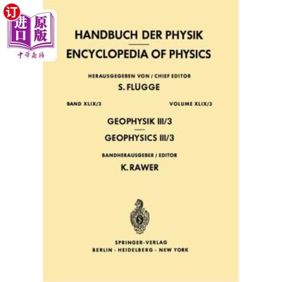 海外直订Geophysics III/Geophysik III: Part III/Teil III 地球物理学III/地球物理学III：第三部分/第三部分