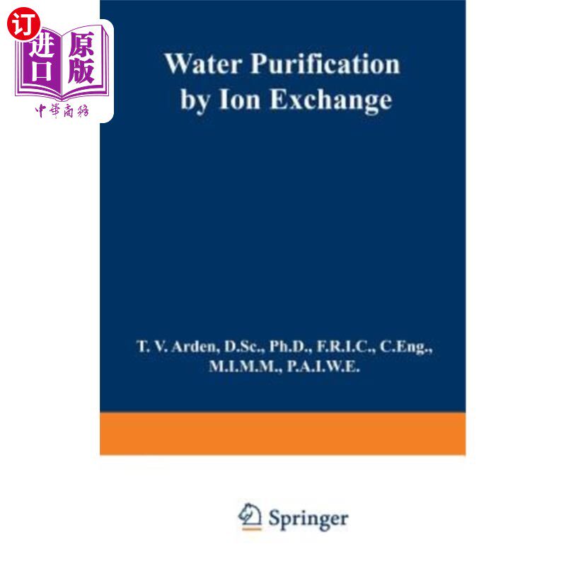 海外直订Water Purification by Ion Exchange 离子交换法净水