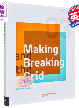 预售 Making and Breaking the Grid 进口艺术 创建和破格，第三版：平面设计布局研讨【中商原版】