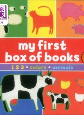 海外直订My First Box of Books: 1-2-3 * Colours * Animals 我的一盒书：1-2-3*颜色*动物