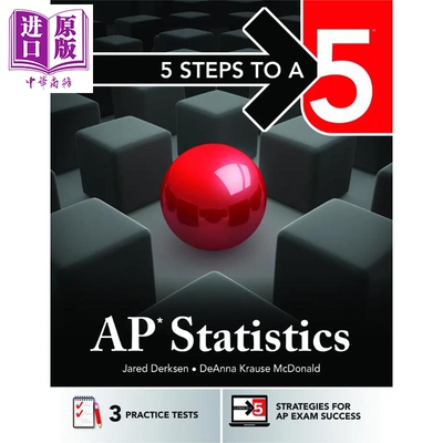 2025新版五步速成系列 AP考试统计学 5 Steps to a 5 AP Statistics Student edition 英文原版进口图书【中商原版】