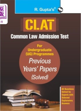 海外直订CLAT-Previous Years' Papers (Solved) For Undergraduate (UG) Programmes CLAT本科（UG）课程前几年的论文（已解