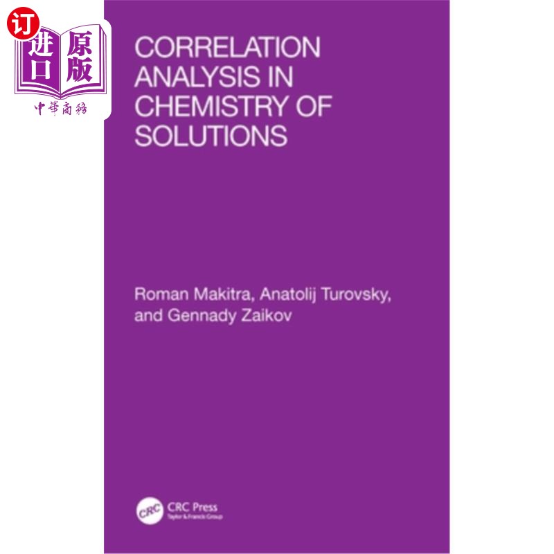 海外直订Correlation Analysis in Chemistry of Solutions溶液化学中的相关分析
