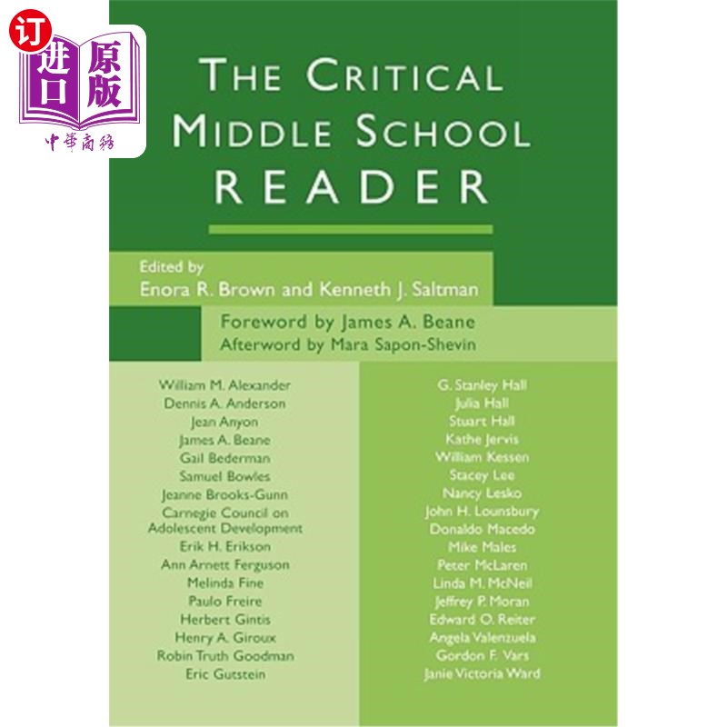 海外直订The Critical Middle School Reader 批判性中学读者
