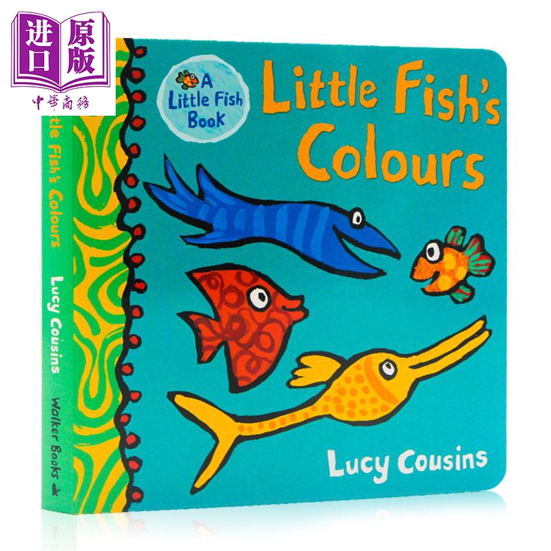 各种颜色的小鱼Little Fish's Colours英文原版亲子共读英语纸板书颜色认知启蒙绘本小鼠波波作者lucy cousins【中商原版?