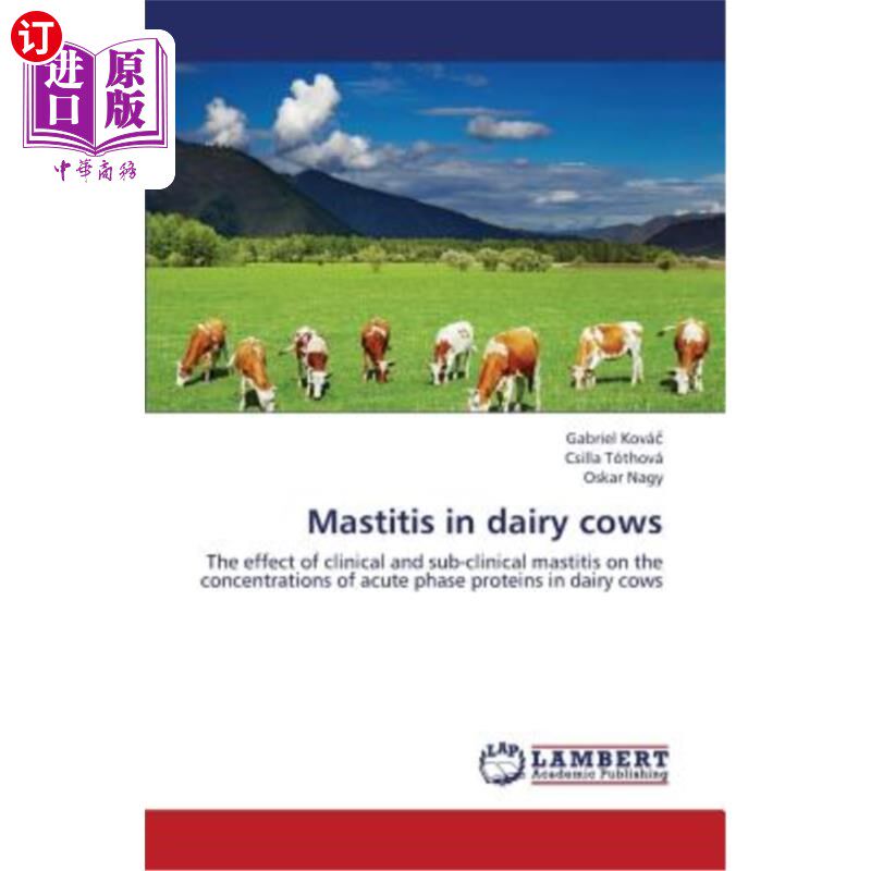海外直订医药图书mastitis in dairy cows 奶牛乳腺炎