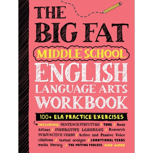 美国中学英语语言艺术练习指南 英文原版 Middle School English Language Arts Workbook 英语工具书【中商原版】