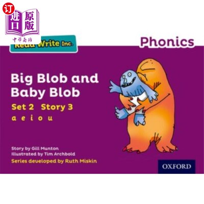 海外直订Read Write Inc. Phonics: Purple Set 2 Storybook ... Read Write公司拼读:紫色套装2故事书3大斑点和婴儿斑点