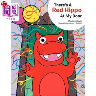 Red Hippo 我家门口有一只红色 河马 Door 海外直订There