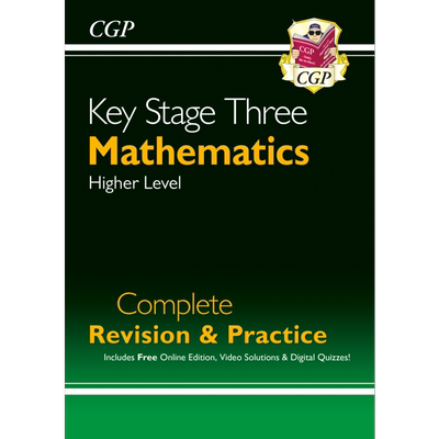 英国原版CGP教辅KS3 Maths完整修订版和练习高级KS3 Maths Complete Revision & Practice Higher with Online Ed【中商原版?