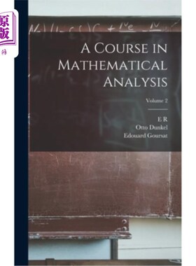海外直订A Course in Mathematical Analysis; Volume 2 《数学分析》课程;卷2
