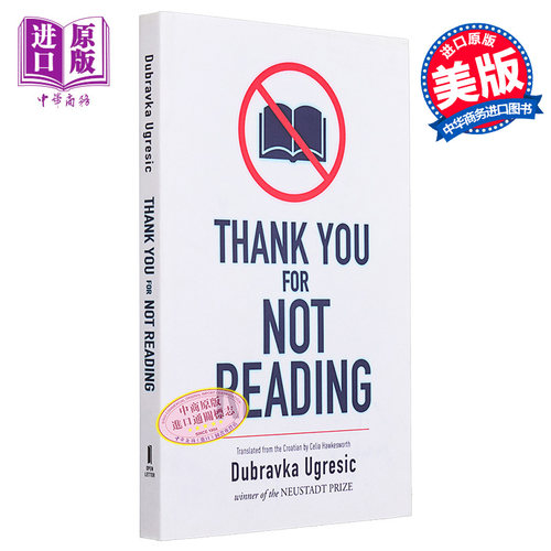 杜布拉夫卡 乌格雷西奇 多谢不阅 Thank You for Not Reading 英文原版 Dubravka Ugresic 现当代文学【中商原版】