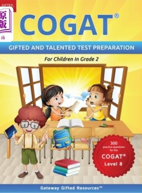 海外直订COGAT Test Prep Grade 2 Level 8: Gifted and Talented Test Preparation Book - Pra COGAT考试准备2