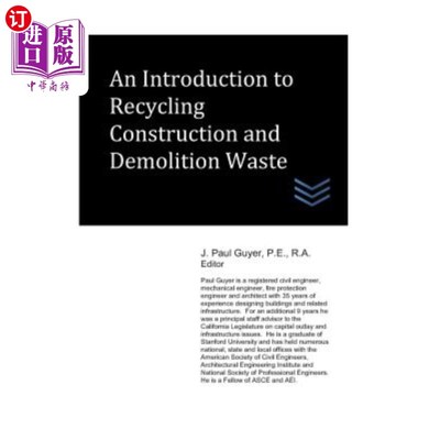 海外直订An Introduction to Recycling Construction and Demolition Waste 建筑拆迁废弃物回收利用简介