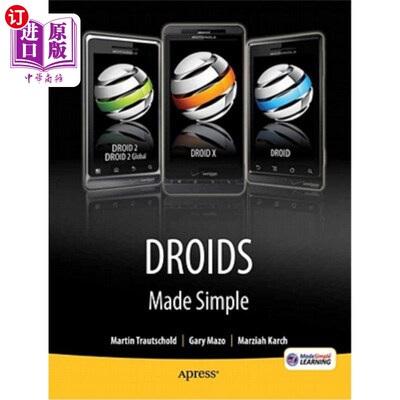 海外直订DROIDS Made Simple: For the DROID, DROID X, DROID 2, and DROID 2 Global DROIDS简化:适用于DROID、D