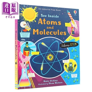 绘本 原子和分子 and Usborne 百科化学知识 中商原版 Inside STEM教育 See Atoms 英语启蒙早教亲子共读 Molecules