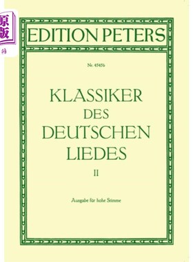 海外直订古英语 Classics of the German Lied 德国文学经典