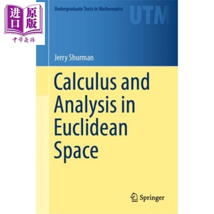Calculus 中商原版 Space 欧几里德空间中 微积分与分析 Jerry Analysis and 英文原版 现货 Shurman Euclidean