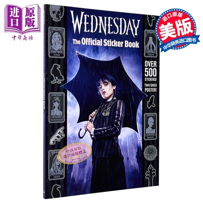 星期三 官方贴纸书 Wednesday The Official Sticker Book 英文原版 Random House 彩色 500多张贴纸【中商原版】