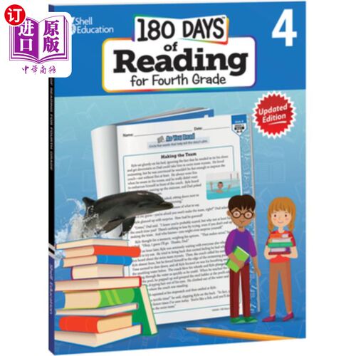 海外直订180 Days(tm) Reading for Fourth Grade, 2nd Edition: Practice, Assess, Diagnose 180天（tm）四年级阅读第二版