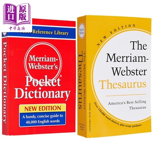 麦林韦氏词典2册 同义词词典2023年版The Merriam-Webster Thesaurus 麦林韦氏袖珍词典Pocket Dictionary 【中商原版】