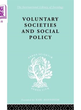 海外直订Voluntary Societies and Social Policy 自愿社团和社会政策